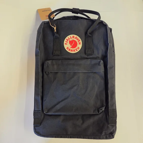 NWT Fjallraven Kanken 17"  Laptop Backpack Black - Picture 4 of 11